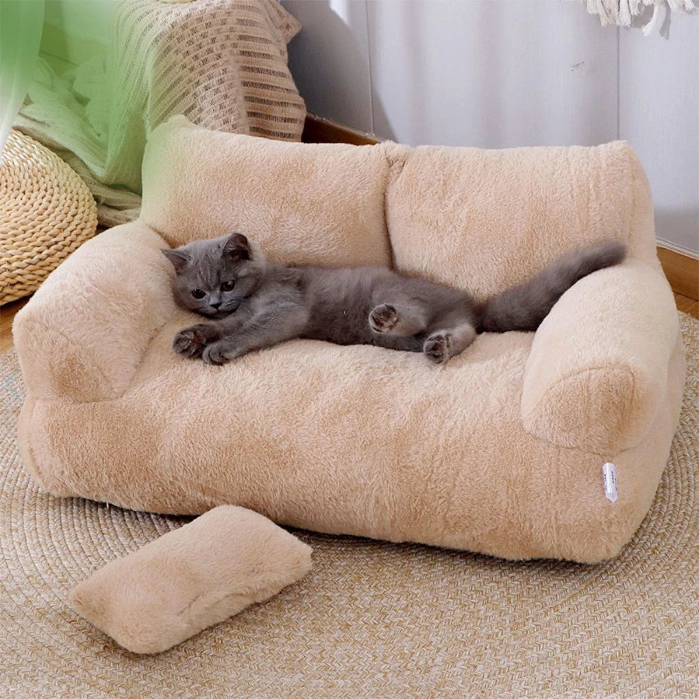 Luxury Cat Bed Warm Cozy Pet Sleeping Mat for Small Medium Dogs Cats Soft Non-slip Cat Sofa Kitten Puppy Nest Pet Supplies