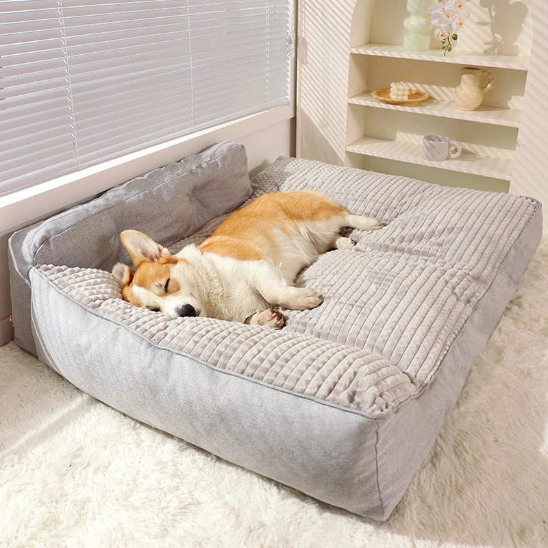 Warm Dog Bed Soft Cozy Pet Sleeping Mat for Small Medium Dogs Cats Thicken Removable Washable Dog Cushion Kennel Pet Supplies