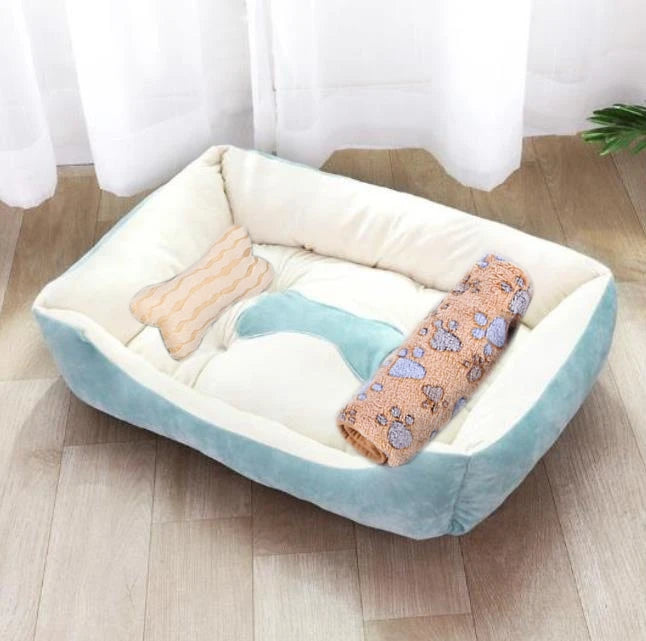 Warm Bone Pet Dogs Bed Washable House Cat Puppy Cotton Kennel Mat Soft Nest Dog Baskets Pet Products For Small Medium Large Dog