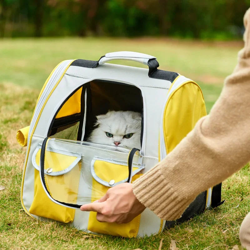 Compact Pet Carrier Backpack for Small Cats & Dogs (0-8kg) – Breathable & Spacious