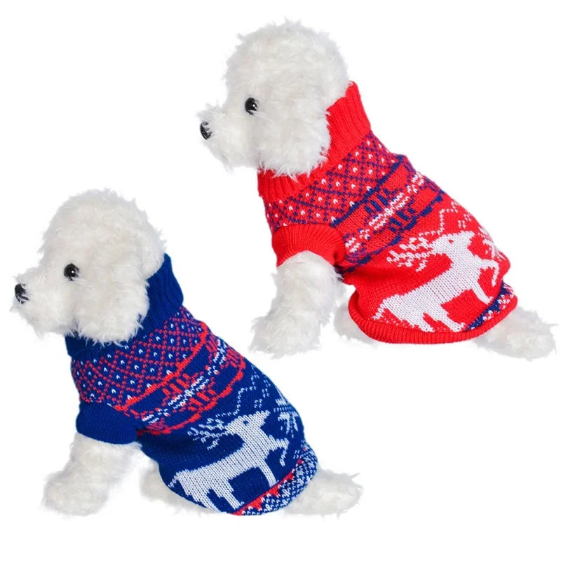 Dog Winter Clothes Warm Pet Dog Sweater Knitwear Xmas Clothes Clothes for Small Medium Dogs Yorkshire Pure Dog Sweater #