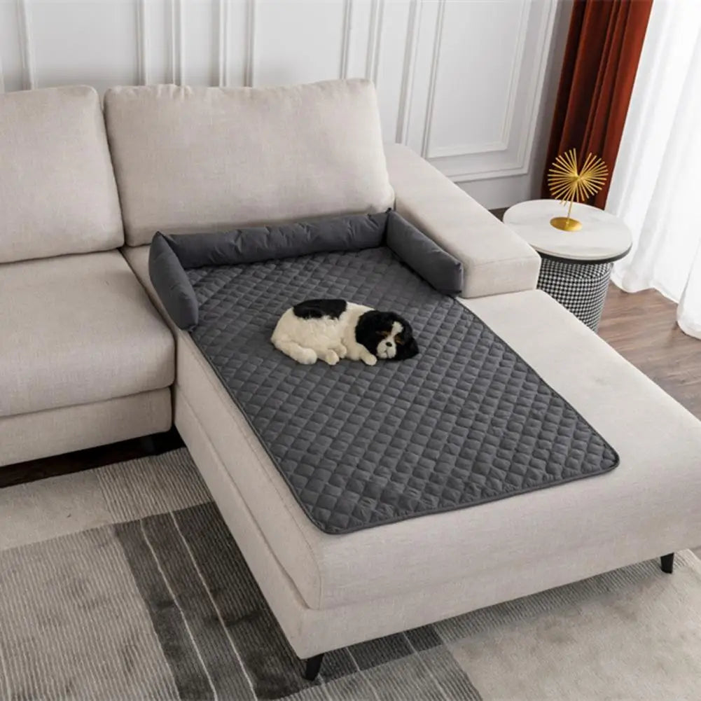 Double Quilted Pet Bed Waterproof Pet Bed Cover Anti-slip Couch Protector Mat for Dogs Cozy Sofa Cushion Car Seat for Ultimate