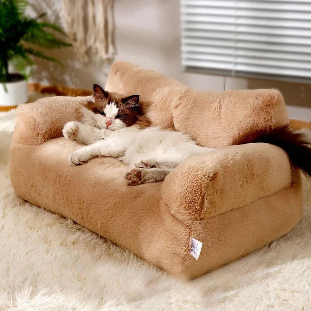 Luxury Cat Bed Warm Cozy Pet Sleeping Mat for Small Medium Dogs Cats Soft Non-slip Cat Sofa Kitten Puppy Nest Pet Supplies