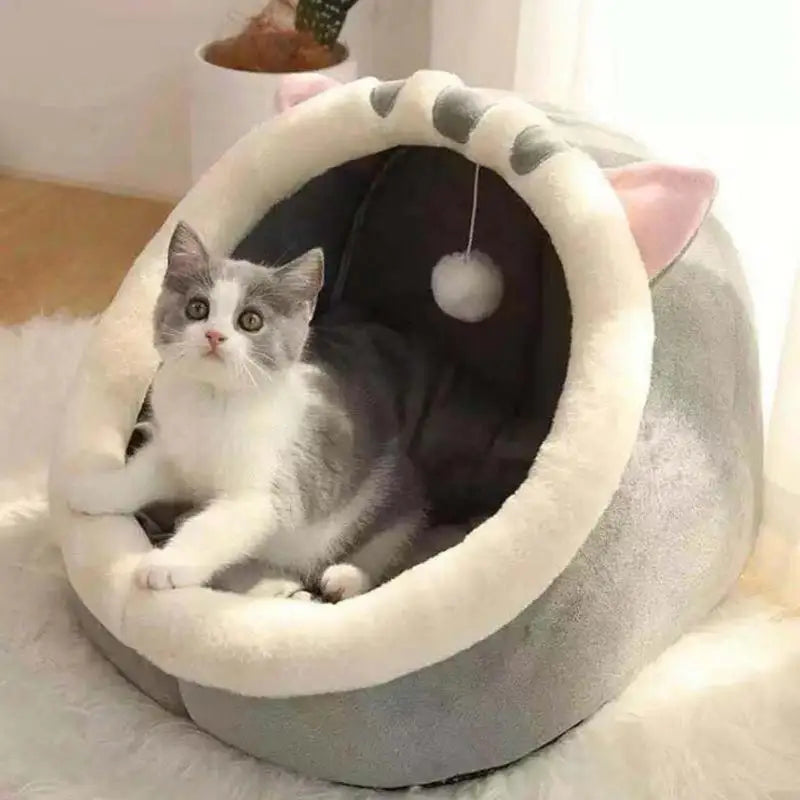 Deep Sleep Cat Bed Warm Pet Basket Cozy Kitten House Lounger Cushion Cat Nest Tent Soft Small Dog Winter Mat Bag Cave Cats Bed