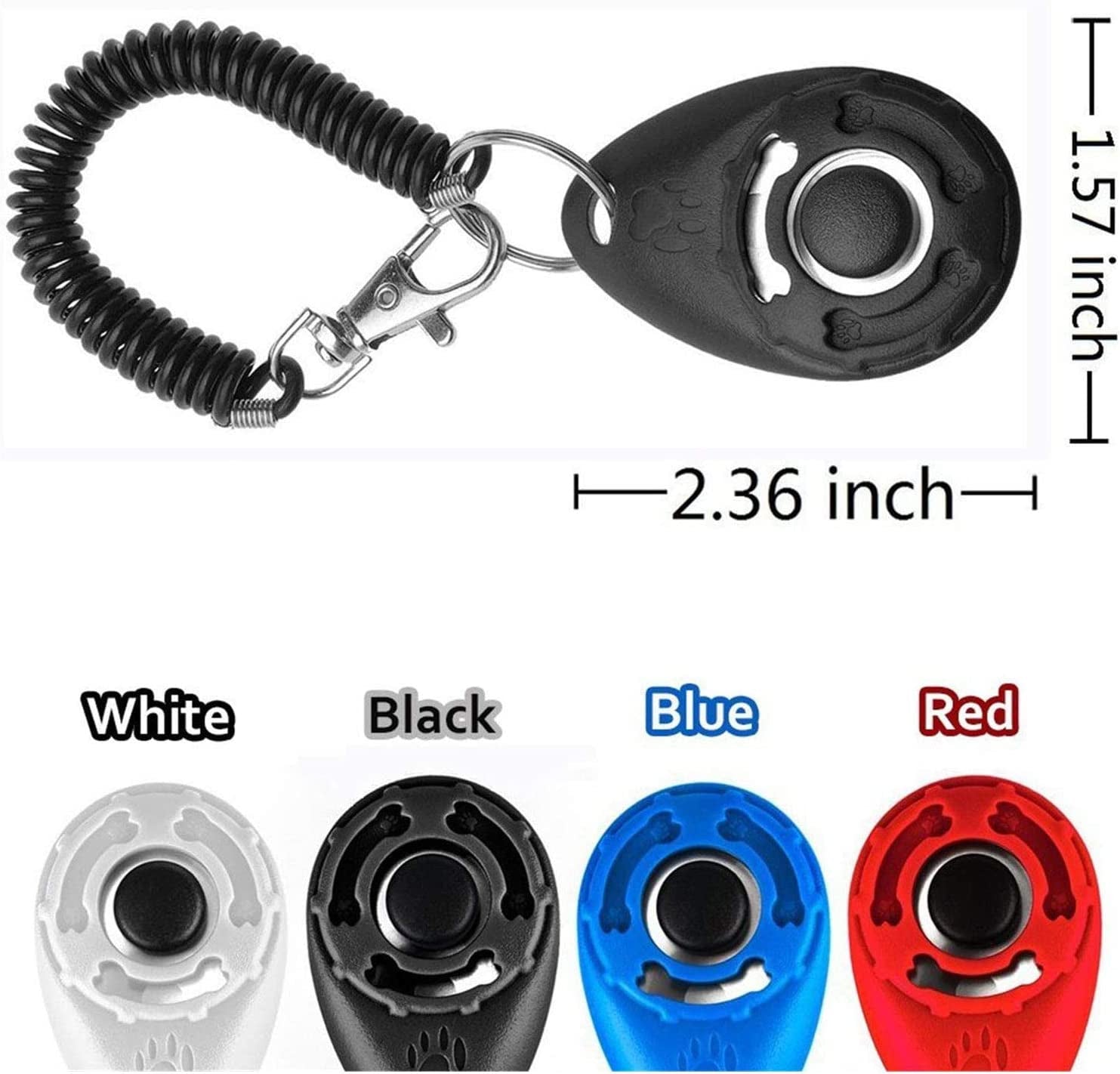 3-Pack Pet Training Clickers with Wrist Strap - Ideal for Dogs, Cats, Puppies, Birds, and Horses