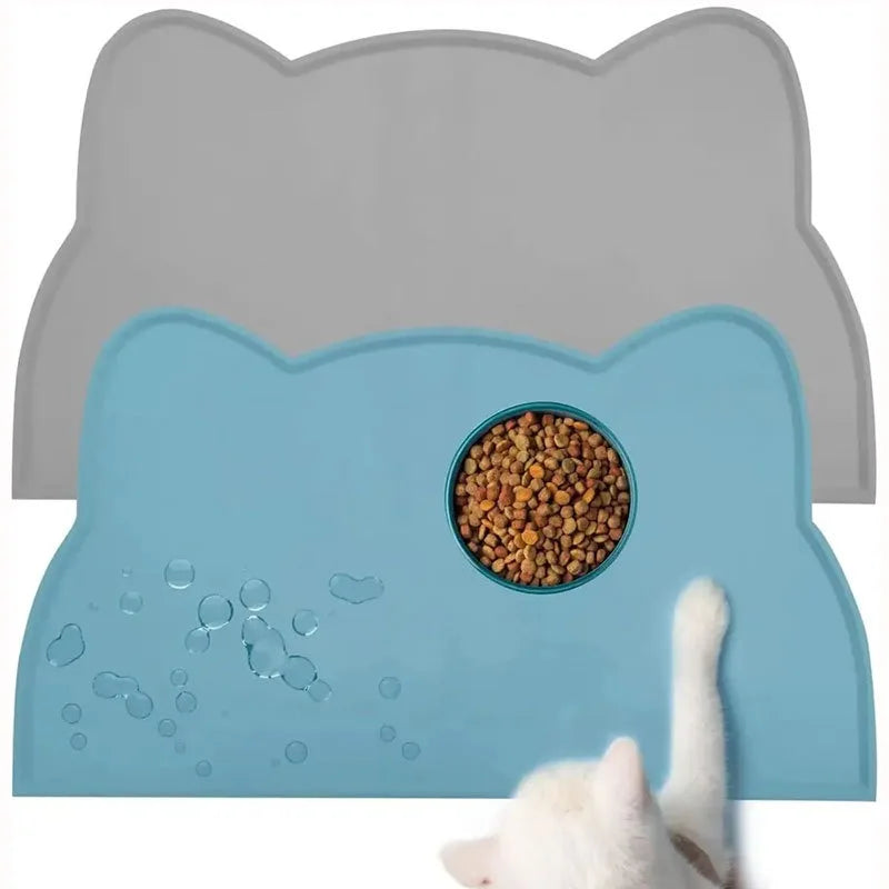 Anti-dirty Mats for Cat Non-slip  Easy to Clean  Supplies Wash With Water Proof Cat Home Food Grade Silicone Pad Pet