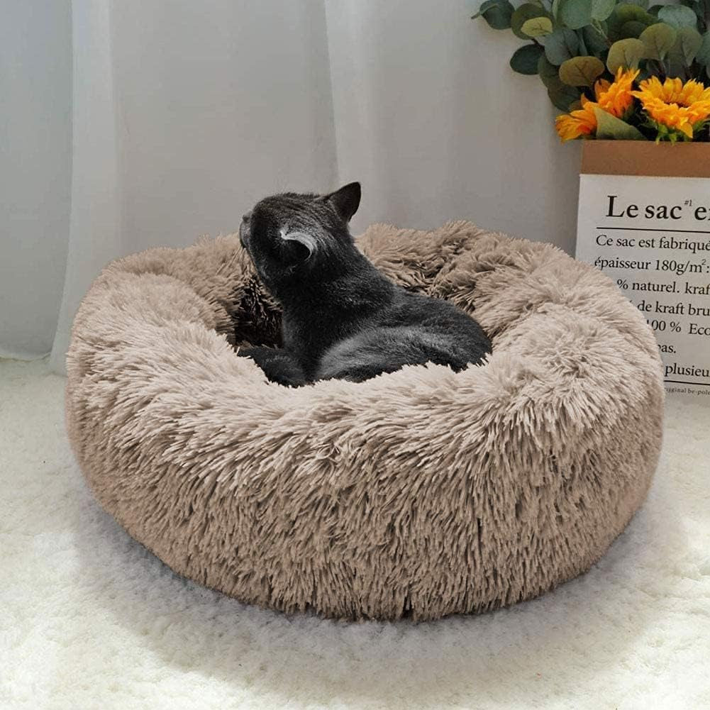 Versatile Machine Washable Dog Bed for All Sizes - Perfect Comfort for Large, Medium & Small Dogs (L-24, Khaki)