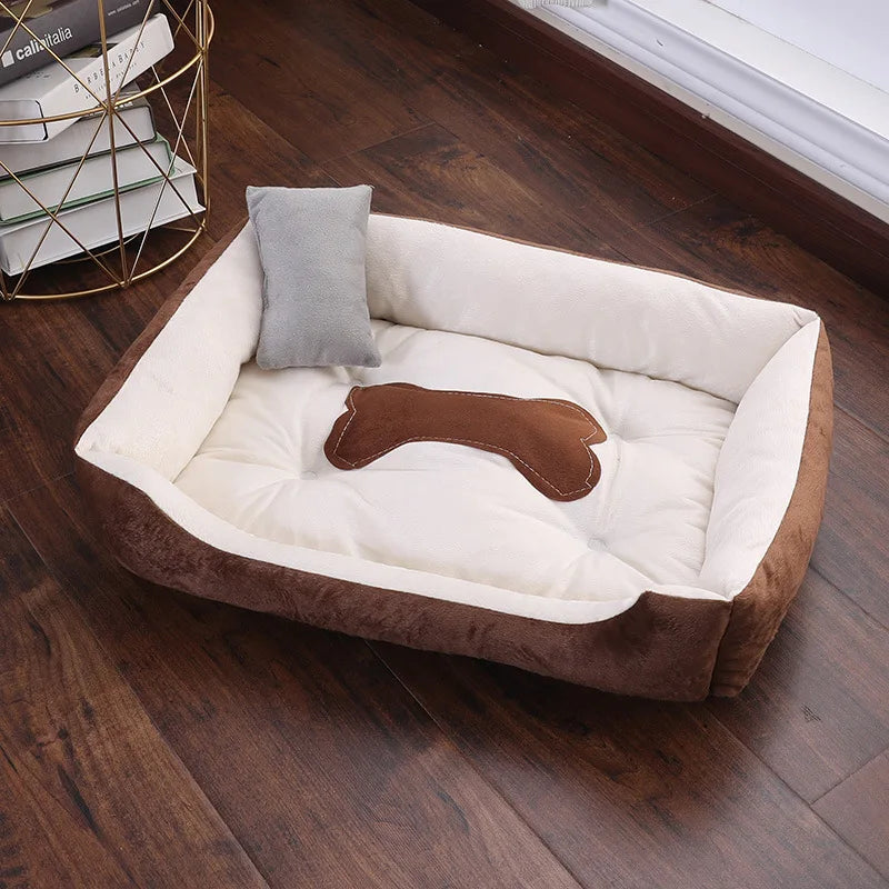 Warm Bone Pet Dogs Bed Washable House Cat Puppy Cotton Kennel Mat Soft Nest Dog Baskets Pet Products For Small Medium Large Dog