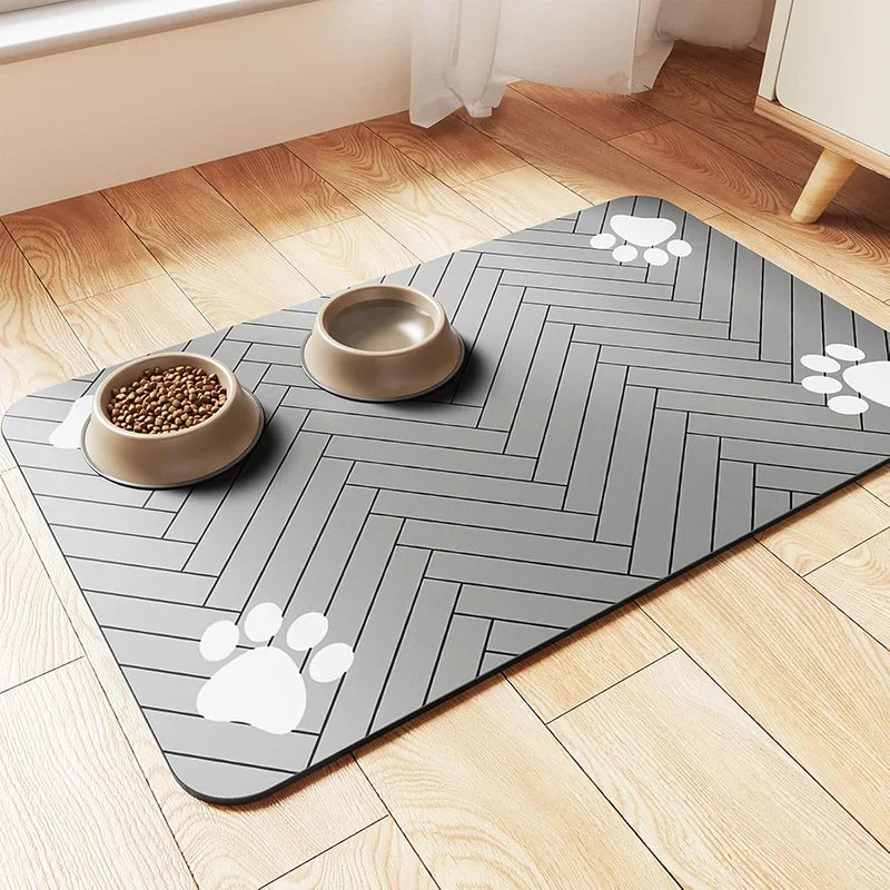 Pet Placemat Dog Food bowl Mat Drinking Feeding Placemat For Dog Cat Quick Dry Mat Waterproof Pet Bowl Pad Feeder Mats