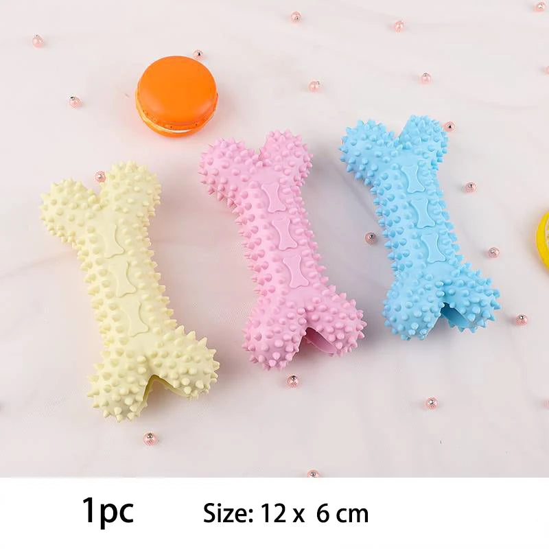 Pet Dog Toys For Small Dog Chews TPR Knot Toys Bite Resistant Molar Teeth Cleaning Dog Training Supplies Interactive Accessories