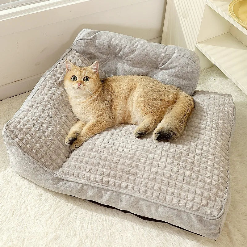 Warm Dog Bed Soft Cozy Pet Sleeping Mat for Small Medium Dogs Cats Thicken Removable Washable Dog Cushion Kennel Pet Supplies