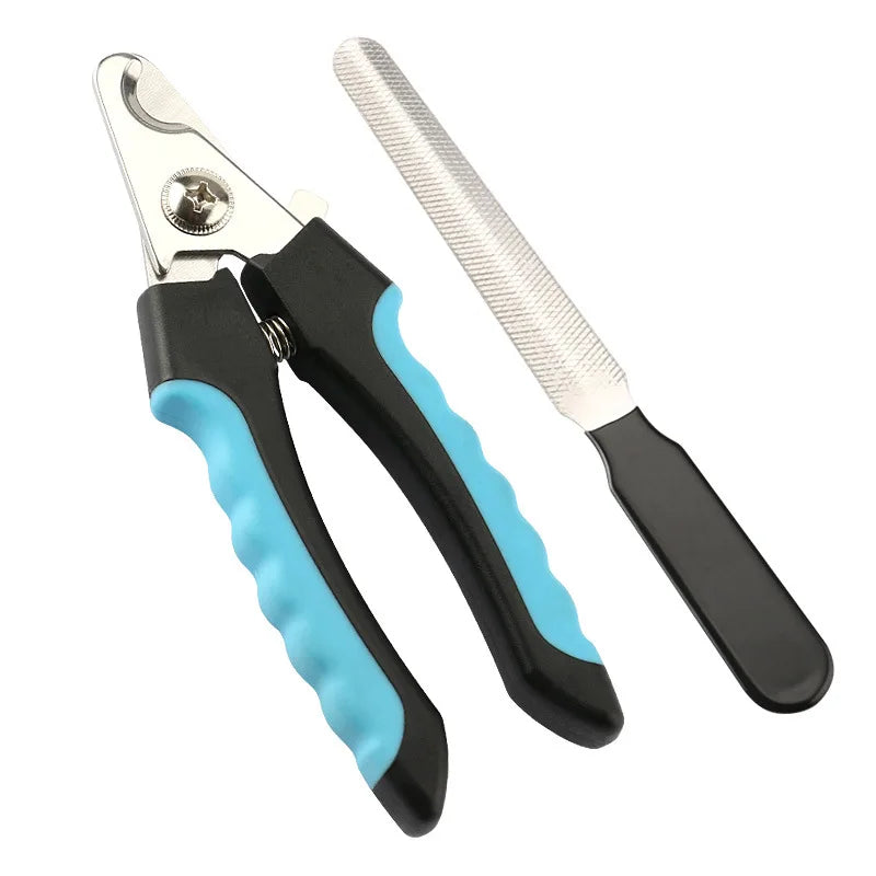 Pet Cat Dog Nail Clippers Stainless Steel Grooming Scissors With Files Professional Claw Trimming Cleaning Tools Dog Accessories