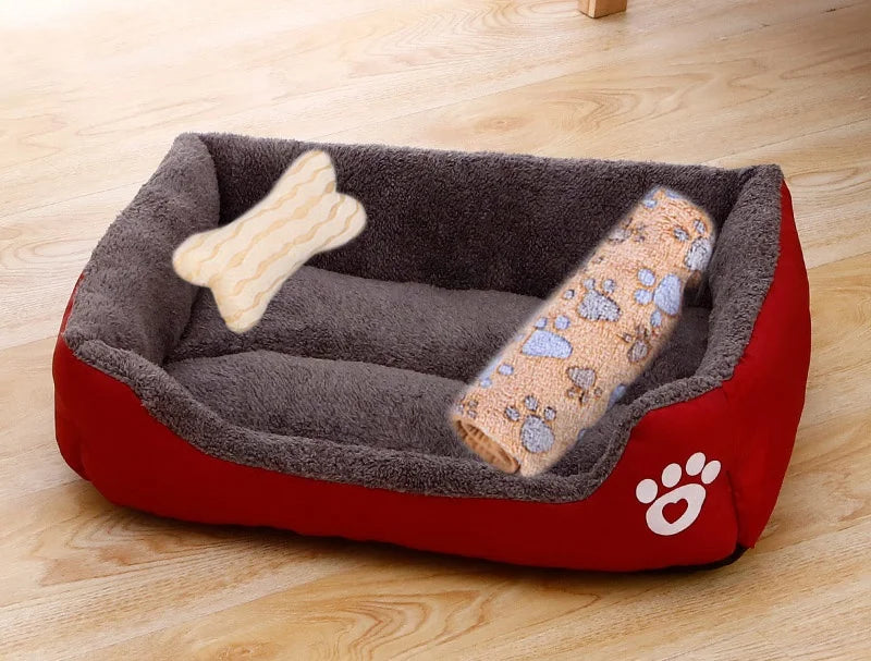 Warm Bone Pet Dogs Bed Washable House Cat Puppy Cotton Kennel Mat Soft Nest Dog Baskets Pet Products For Small Medium Large Dog