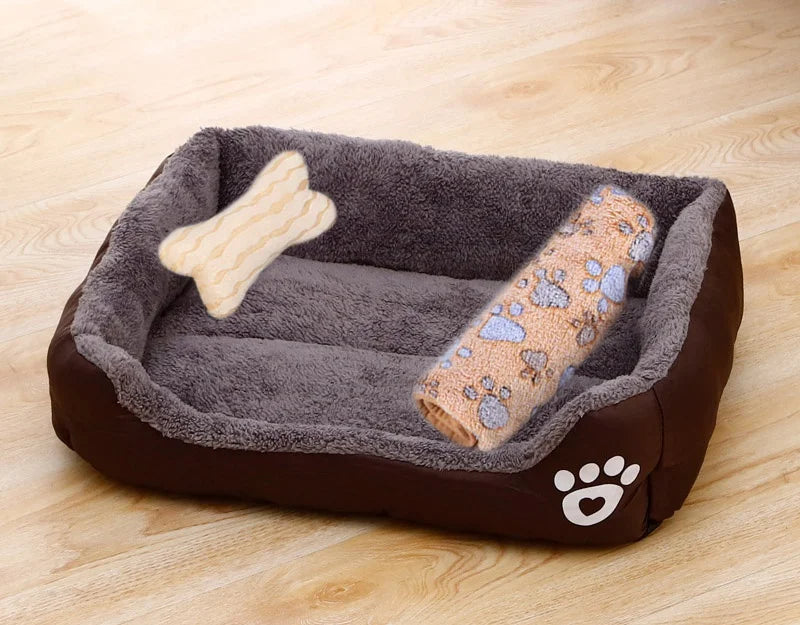 Warm Bone Pet Dogs Bed Washable House Cat Puppy Cotton Kennel Mat Soft Nest Dog Baskets Pet Products For Small Medium Large Dog