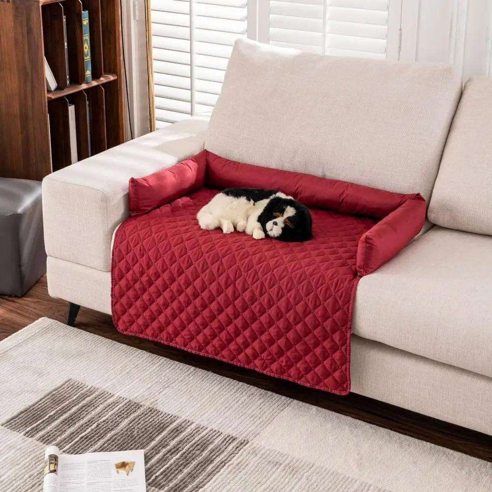 Double Quilted Pet Bed Waterproof Pet Bed Cover Anti-slip Couch Protector Mat for Dogs Cozy Sofa Cushion Car Seat for Ultimate