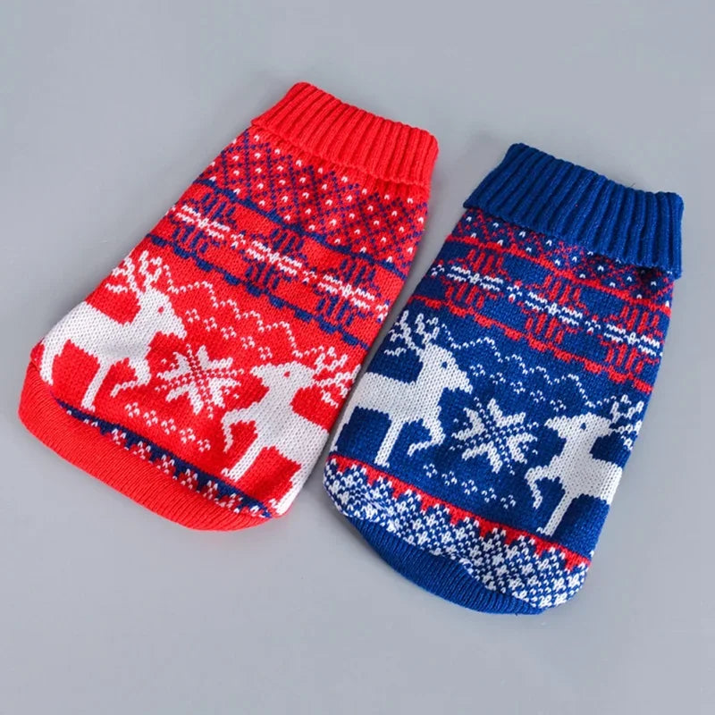 Dog Winter Clothes Warm Pet Dog Sweater Knitwear Xmas Clothes Clothes for Small Medium Dogs Yorkshire Pure Dog Sweater #