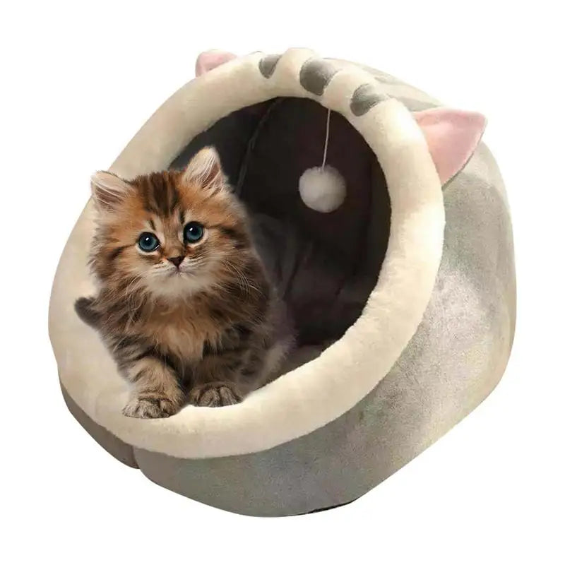 Deep Sleep Cat Bed Warm Pet Basket Cozy Kitten House Lounger Cushion Cat Nest Tent Soft Small Dog Winter Mat Bag Cave Cats Bed