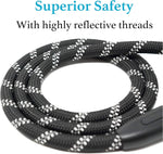 Durable Slip Lead Dog Leash with Padded Handle and Highly Reflective Threads, No Pull Dog Training Leash, (3/8" X 6 FT, Black) by Furry Buddy | Best Price Online