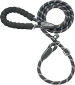 Durable Slip Lead Dog Leash with Padded Handle and Highly Reflective Threads, No Pull Dog Training Leash, (3/8" X 6 FT, Black) by Furry Buddy | Best Price Online