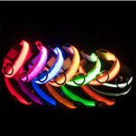 LED Adjustable Dog Collar Blinking Flashing Light up Glow Pets Safety Waterproof by Furry Buddy | Best Price Online