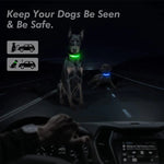 LED Adjustable Dog Collar Blinking Flashing Light up Glow Pets Safety Waterproof by Furry Buddy | Best Price Online