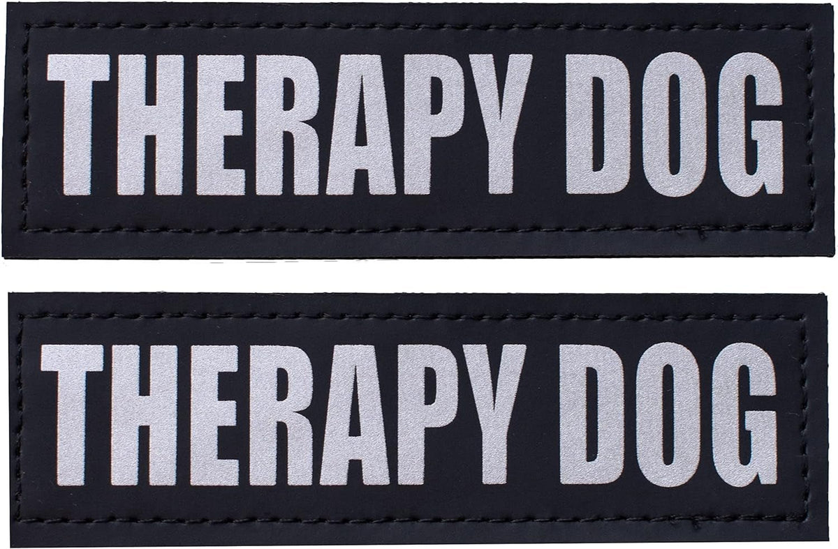 Reflective Service Dog in Training Patches with Hook Backing for Service Animal Vests /Harnesses Large (6 X 2) Inch by Furry Buddy | Best Price Online