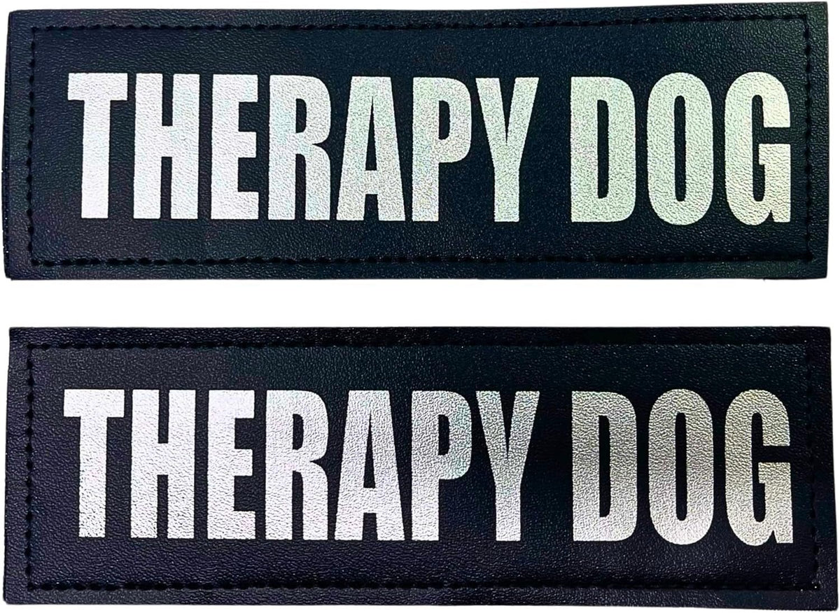 Reflective Service Dog in Training Patches with Hook Backing for Service Animal Vests /Harnesses Large (6 X 2) Inch by Furry Buddy | Best Price Online