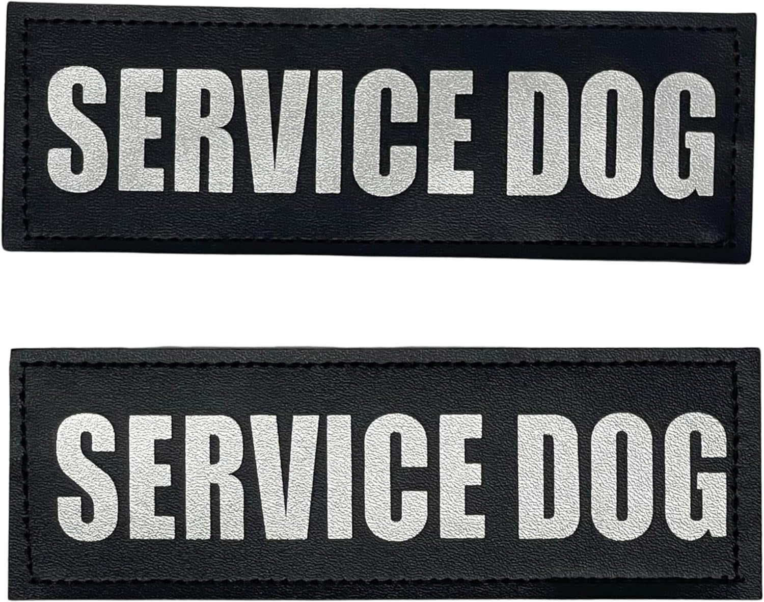 Reflective Service Dog in Training Patches with Hook Backing for Service Animal Vests /Harnesses Large (6 X 2) Inch by Furry Buddy | Best Price Online