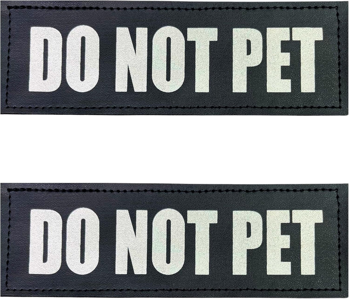 Reflective Service Dog in Training Patches with Hook Backing for Service Animal Vests /Harnesses Large (6 X 2) Inch by Furry Buddy | Best Price Online