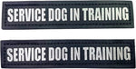 Reflective Service Dog in Training Patches with Hook Backing for Service Animal Vests /Harnesses Large (6 X 2) Inch by Furry Buddy | Best Price Online