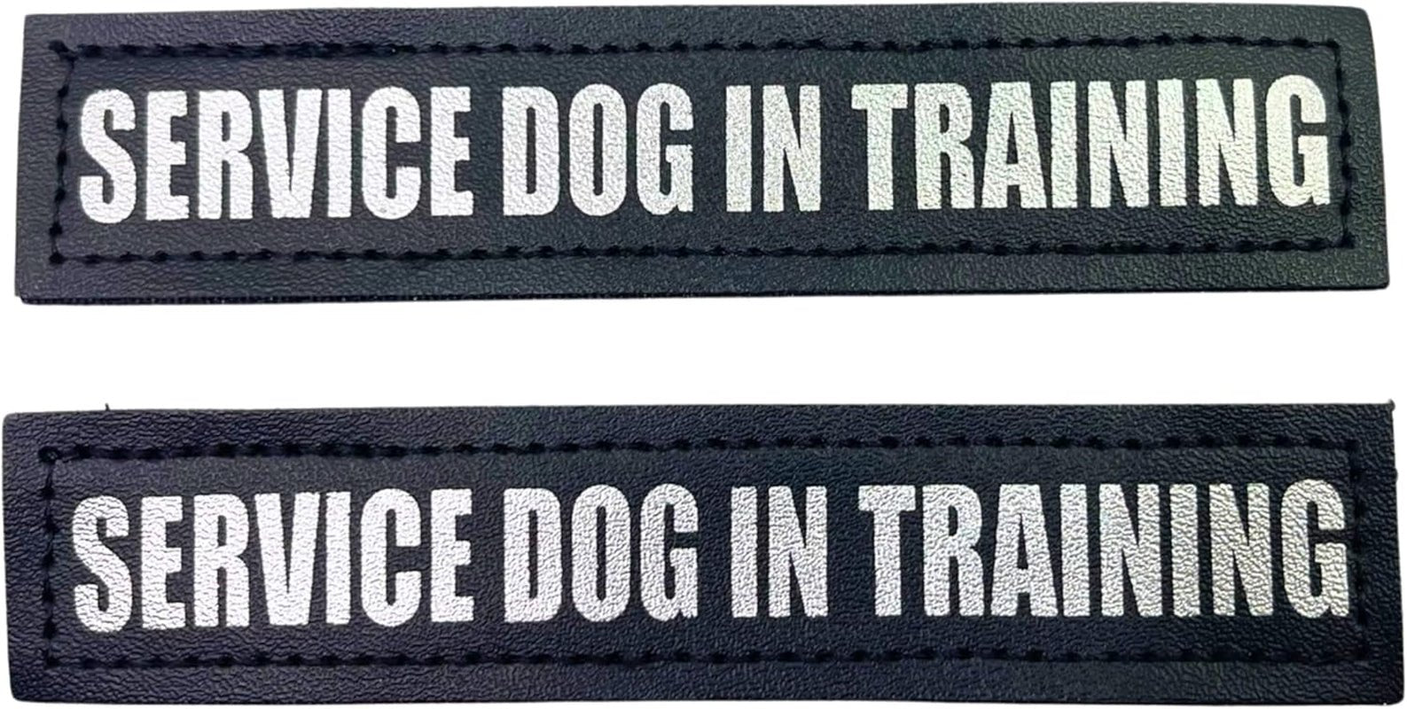Reflective Service Dog in Training Patches with Hook Backing for Service Animal Vests /Harnesses Large (6 X 2) Inch by Furry Buddy | Best Price Online