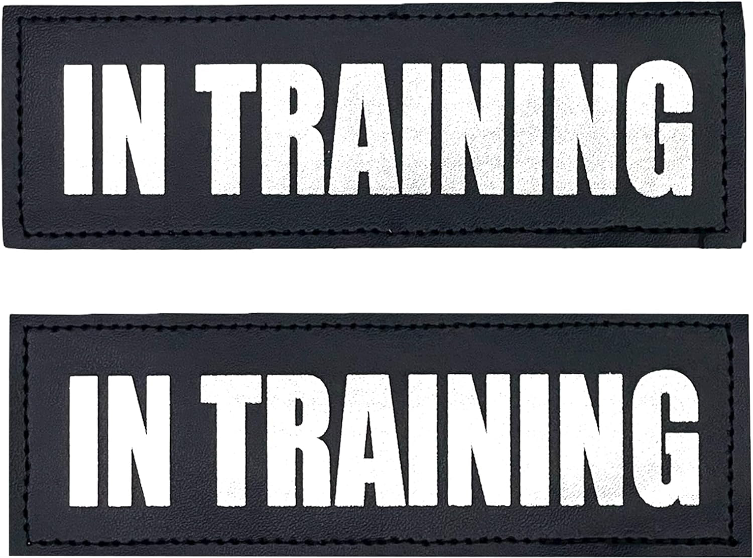 Reflective Service Dog in Training Patches with Hook Backing for Service Animal Vests /Harnesses Large (6 X 2) Inch by Furry Buddy | Best Price Online