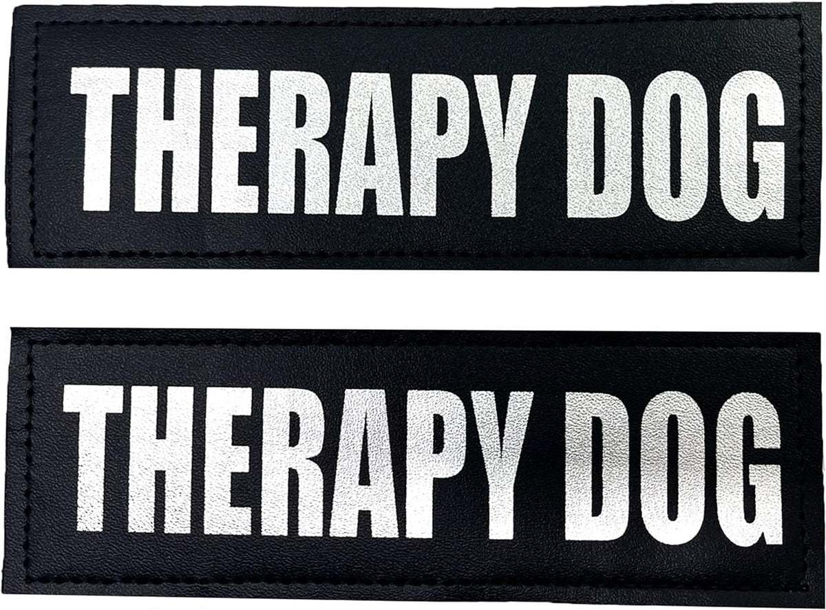 Reflective Service Dog in Training Patches with Hook Backing for Service Animal Vests /Harnesses Large (6 X 2) Inch by Furry Buddy | Best Price Online