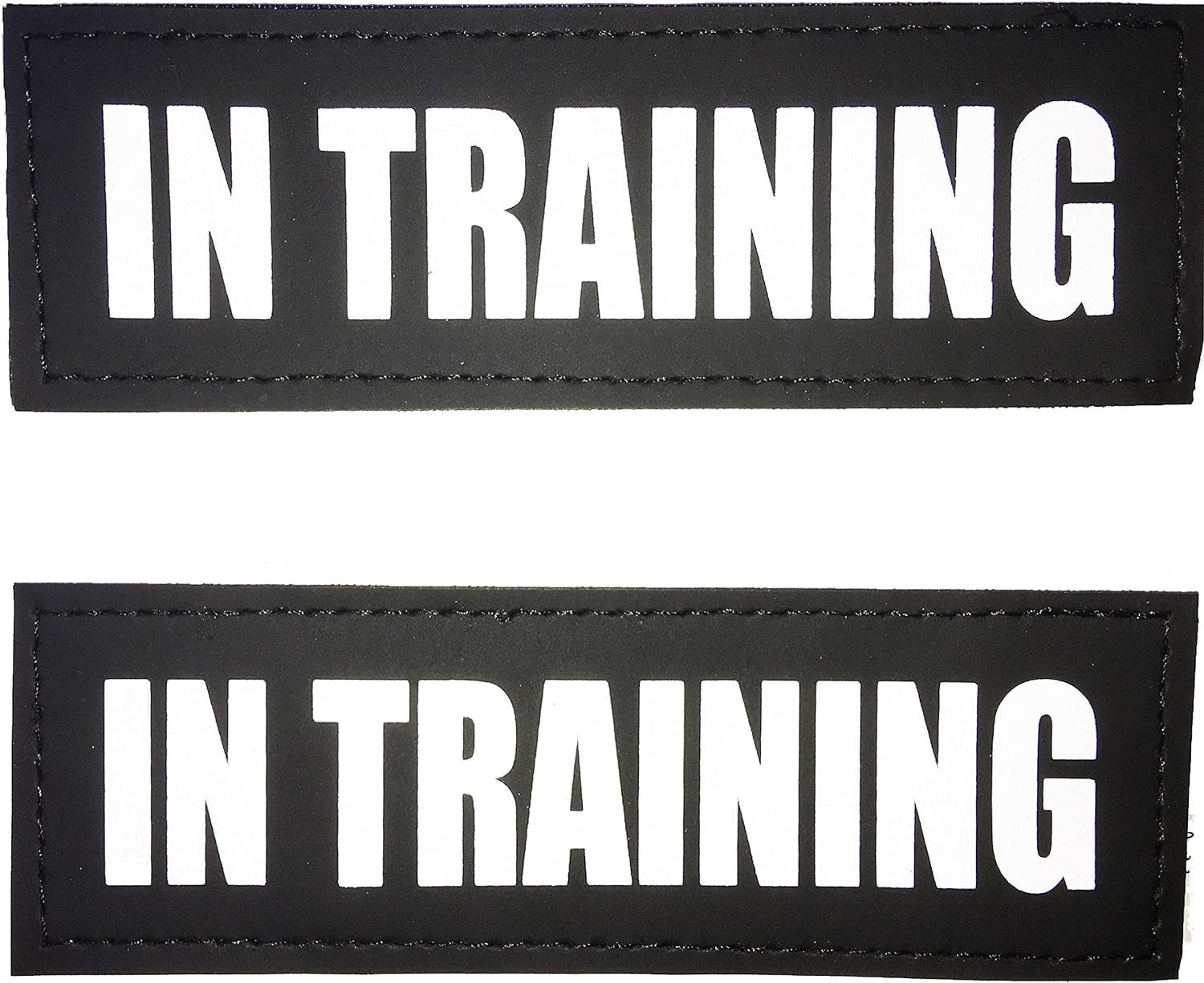 Reflective Service Dog in Training Patches with Hook Backing for Service Animal Vests /Harnesses Large (6 X 2) Inch by Furry Buddy | Best Price Online