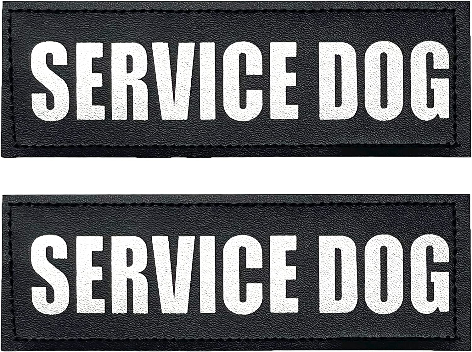 Reflective Service Dog in Training Patches with Hook Backing for Service Animal Vests /Harnesses Large (6 X 2) Inch by Furry Buddy | Best Price Online