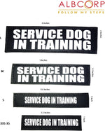 Reflective Service Dog in Training Patches with Hook Backing for Service Animal Vests /Harnesses Large (6 X 2) Inch by Furry Buddy | Best Price Online