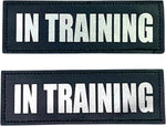 Reflective Service Dog in Training Patches with Hook Backing for Service Animal Vests /Harnesses Large (6 X 2) Inch by Furry Buddy | Best Price Online