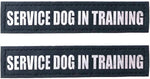 Reflective Service Dog in Training Patches with Hook Backing for Service Animal Vests /Harnesses Large (6 X 2) Inch by Furry Buddy | Best Price Online