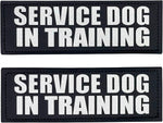 Reflective Service Dog in Training Patches with Hook Backing for Service Animal Vests /Harnesses Large (6 X 2) Inch by Furry Buddy | Best Price Online